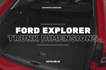 Cover Ford Explorer Trunk Dimensions