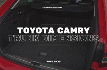 Cover Toyota Camry Trunk Dimensions