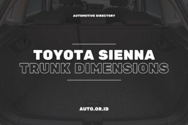 Cover Toyota Sienna Trunk Dimensions